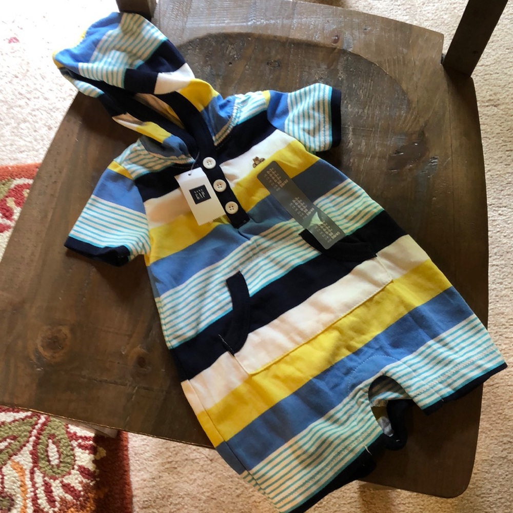 Adorable hooded romper.